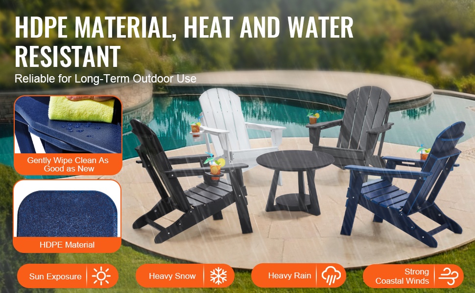 Ergonominen Adirondack-tuoli käsinojilla