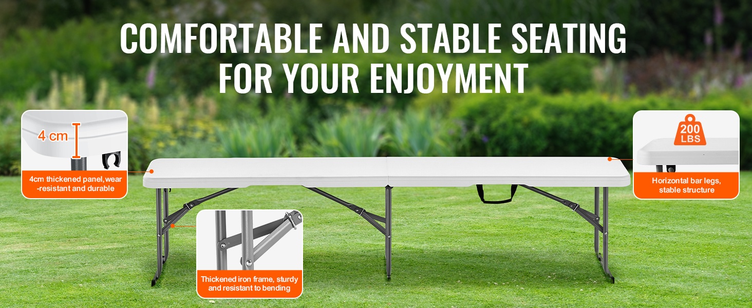 HDPE-istuin ja teräsjalat