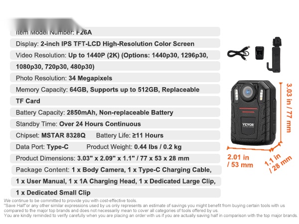 Rintakameran koko ja rakenne