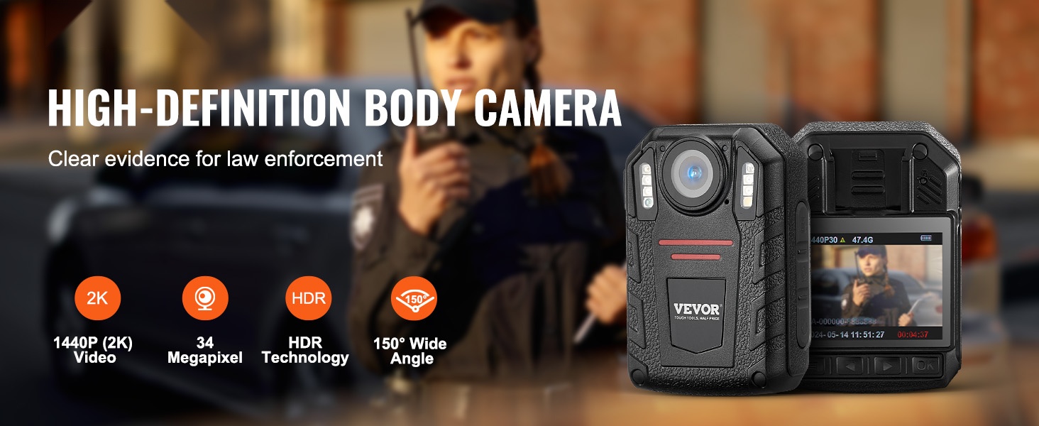 Poliisi- ja vartijakamera edestä