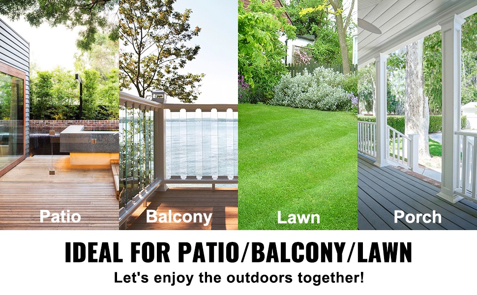 Sopii parvekkeelle, puutarhaan ja kuistille