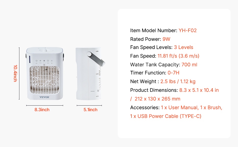 7-värinen valo ja hiljainen käyttö