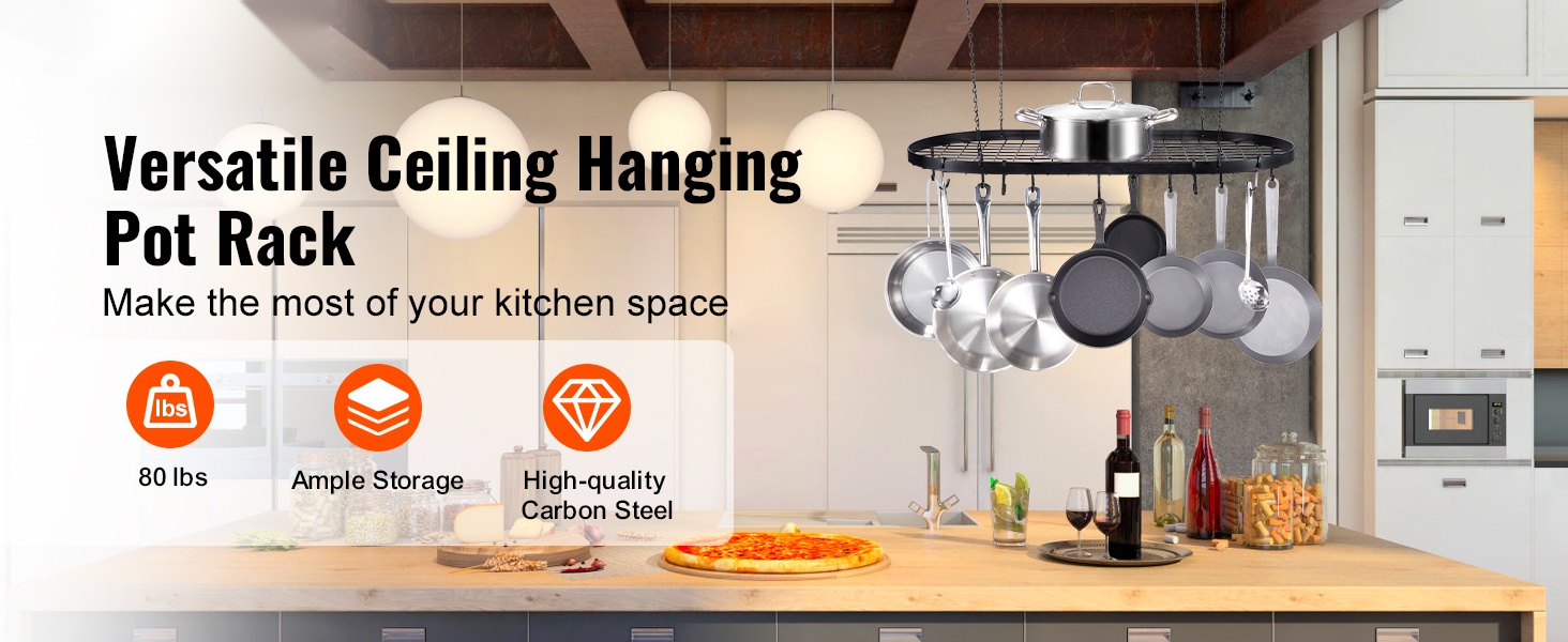 Kattoon asennettava kattilateline keittiöön