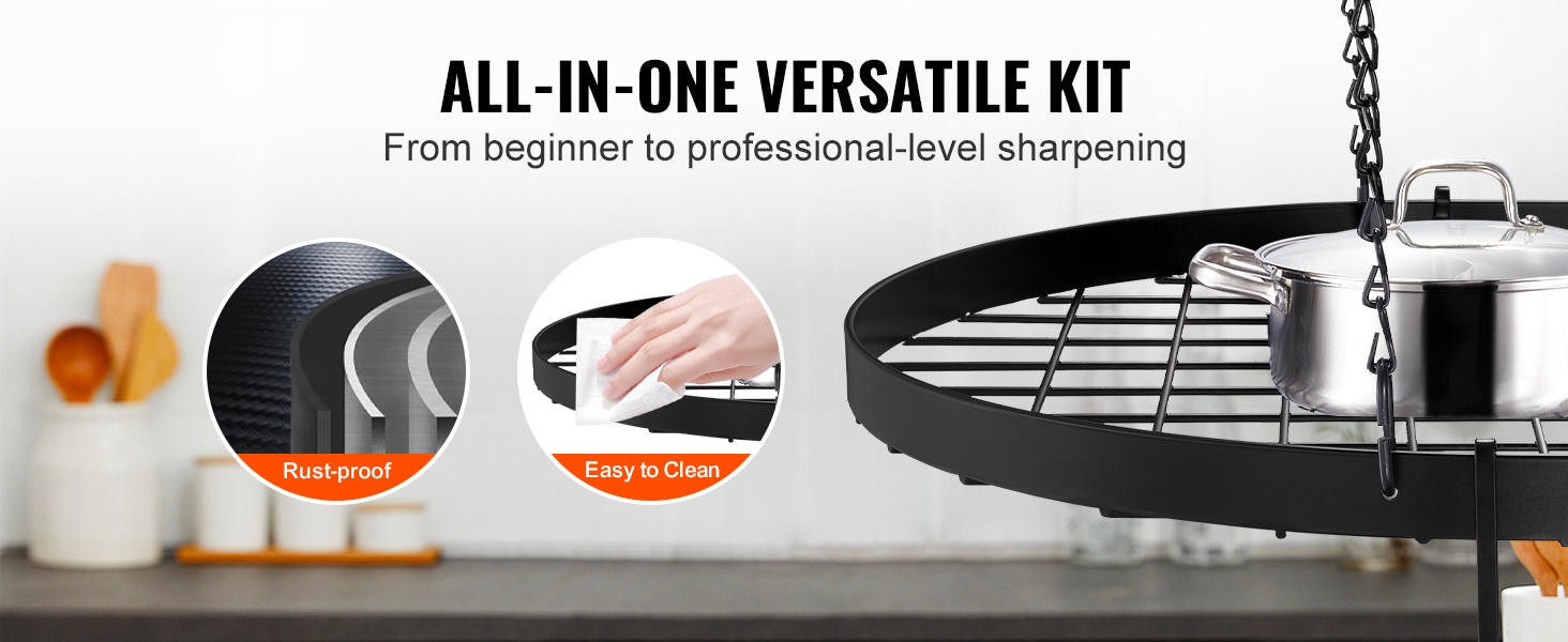 Käyttäjäystävällinen kattilateline, helppo pääsy keittiövälineisiin