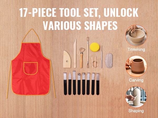 Työkalusarja ja esiliina