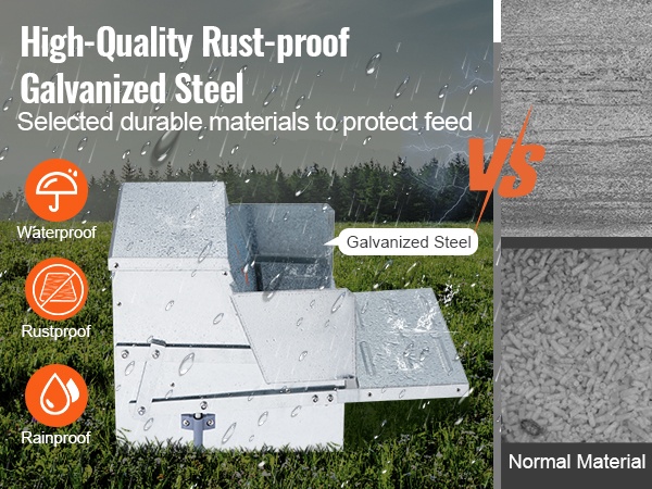 Säänkestävä kanaruokinta-astia ulkona