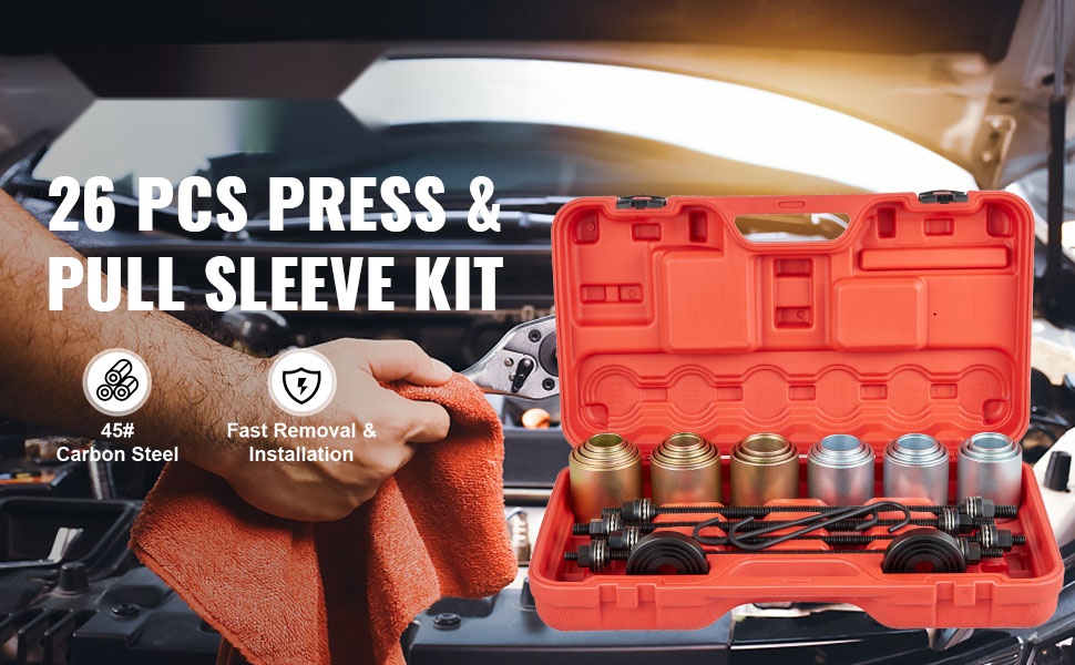 26-osainen holkin veto- ja asennussarja