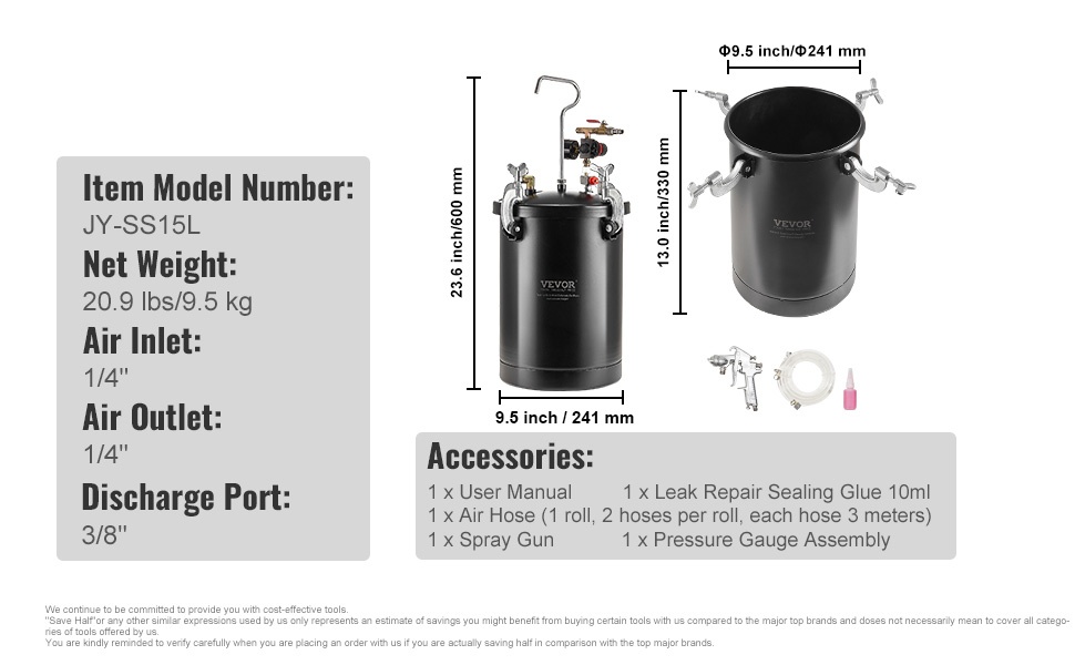 Painevärisäiliö maalauskäytössä