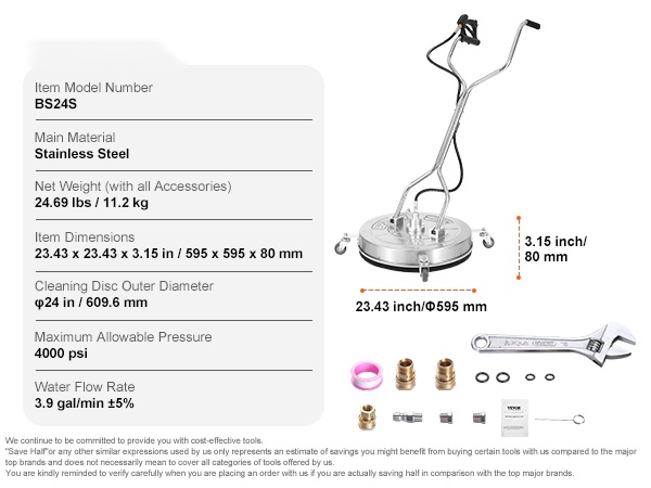 Ruostumaton teräsrunko ja suutinvarsi
