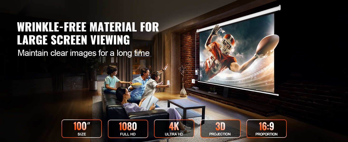 Projektorikangas jalustalla