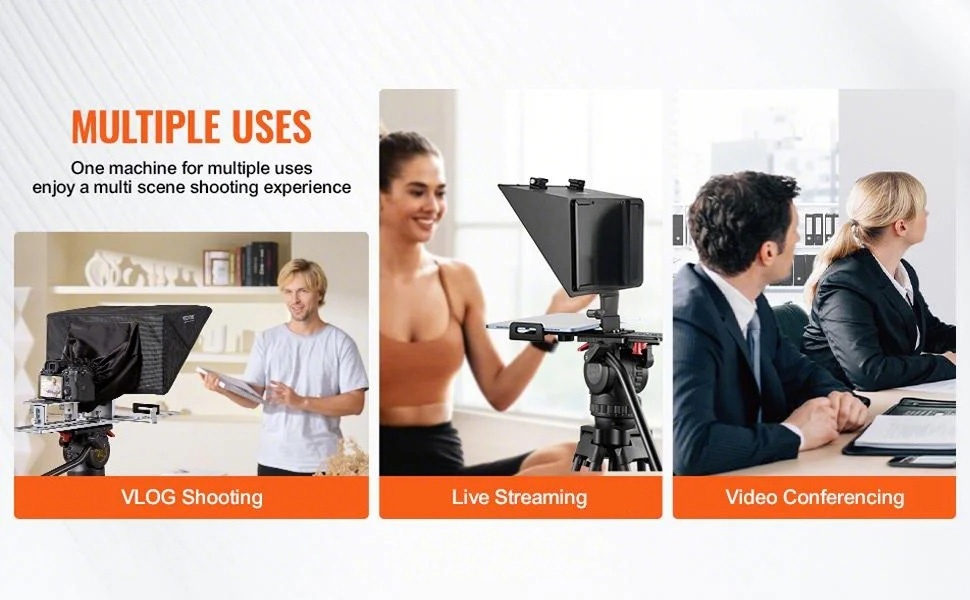 Teleprompterin asennus ja käyttö