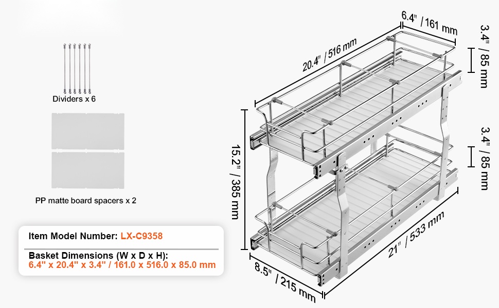 Kaapinjärjestäjän mitat