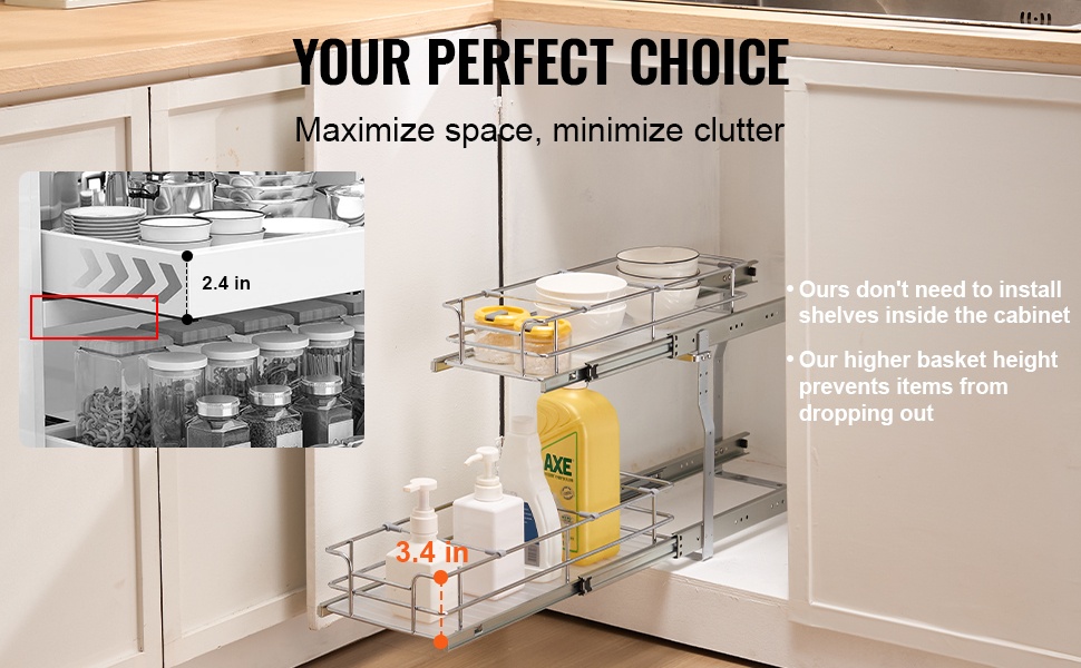 Kaksitasoinen rakenne ja ulosvedettävä alataso