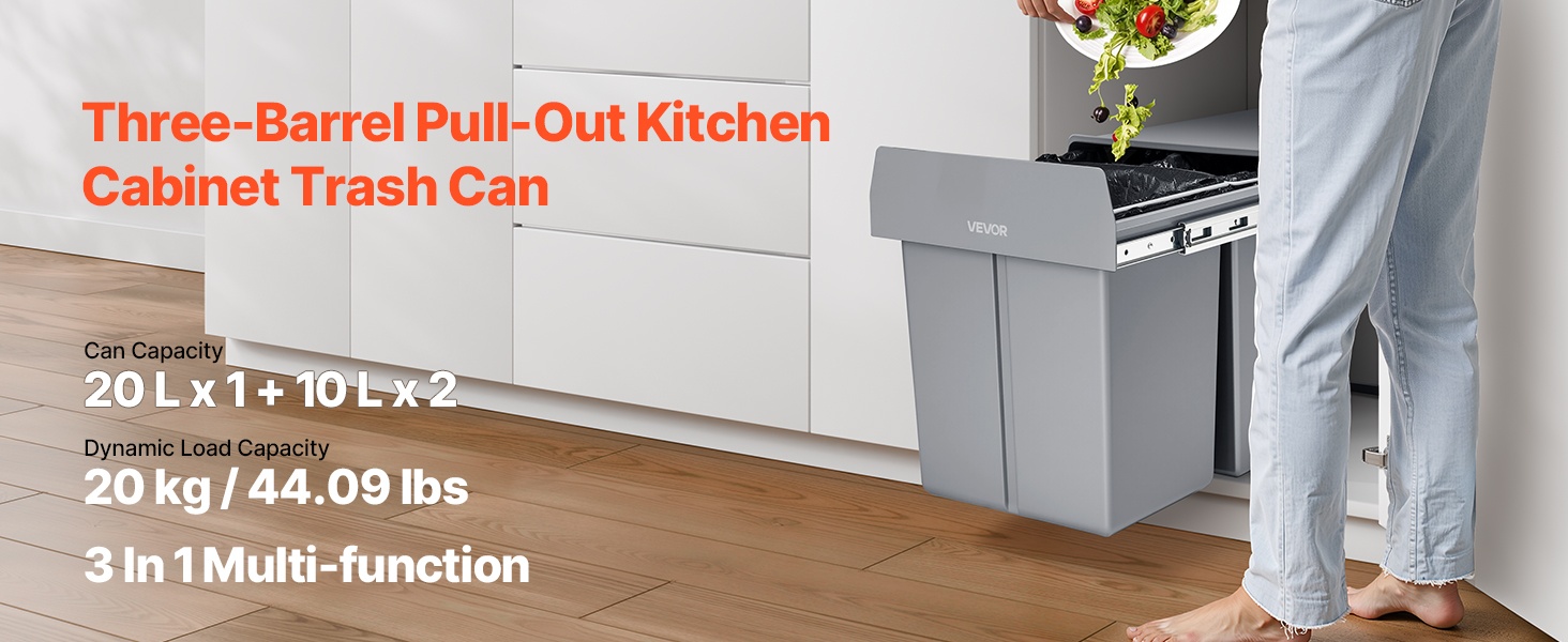 Ulost vedettävä jäteastia keittiökaappiin