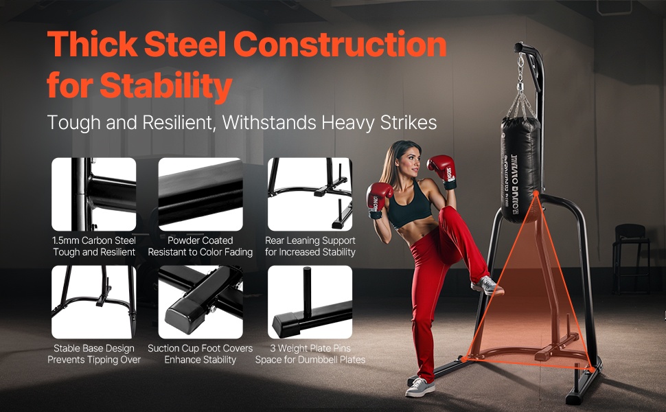 Nyrkkeilysäkin teline, harjoittelutilanne