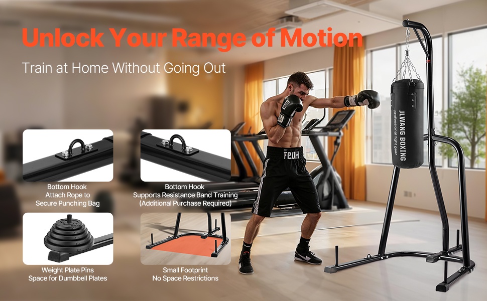 Nyrkkeilysäkin teline, helppo asennus