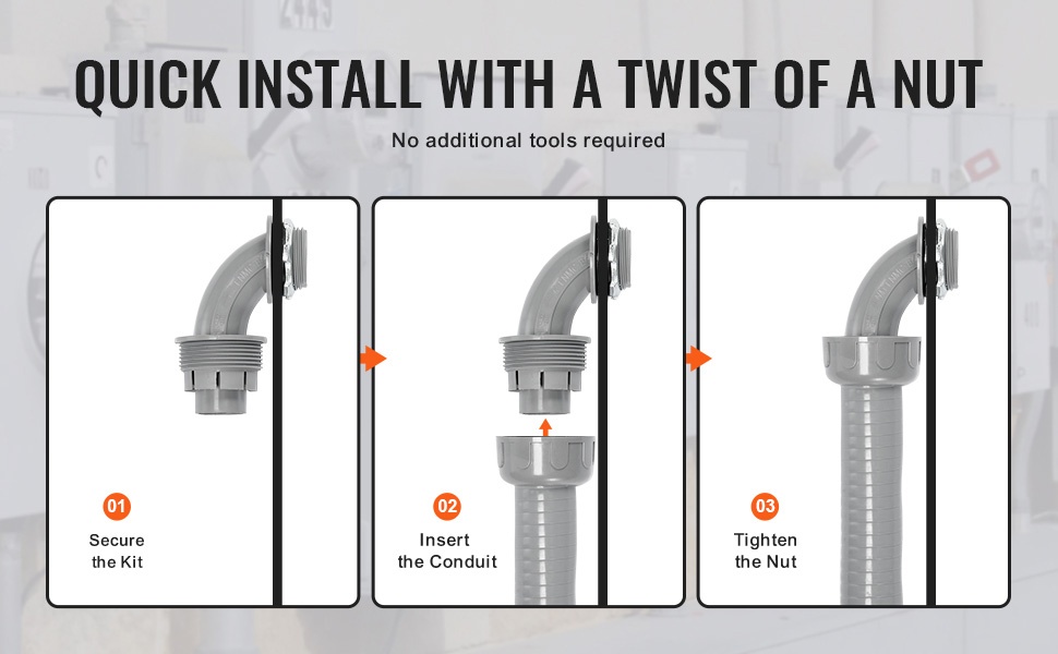 Nesteitä kestävä PVC-putki liittimillä