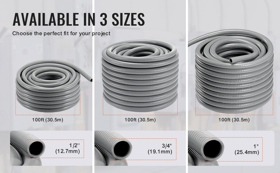 Eri kokovaihtoehdot PVC-putkelle