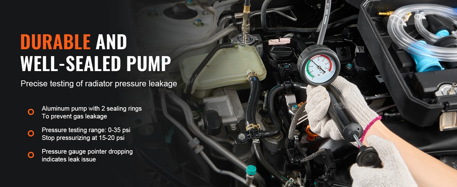 Käsipumppu ja painemittari