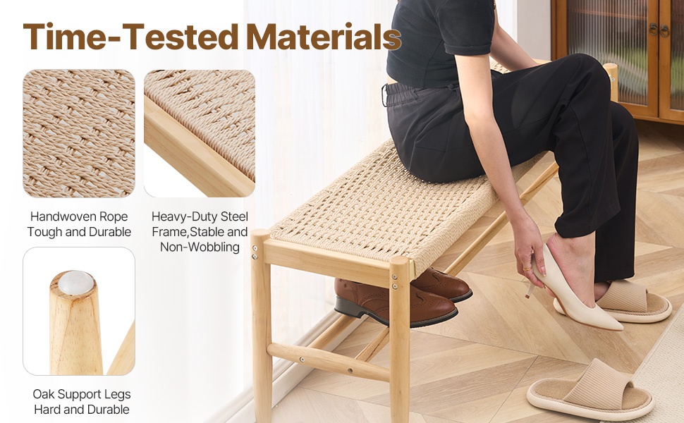 Rottinkipenkki, teräsrunko ja tukevat jalat