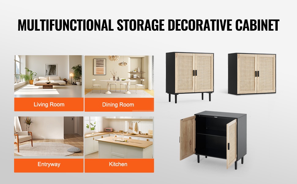 Monikäyttöinen rottinkikaappi eri tiloihin