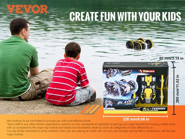 RC-veneen mitat ja yksityiskohdat