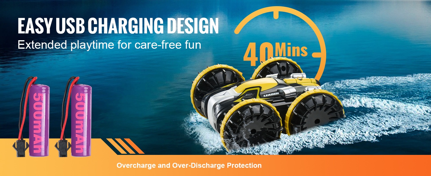 RC-veneen akut ja USB-lataus