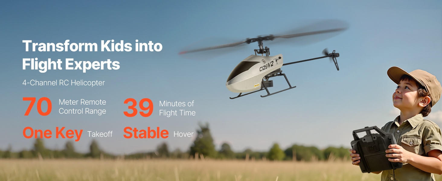 RC-helikopteri edestä