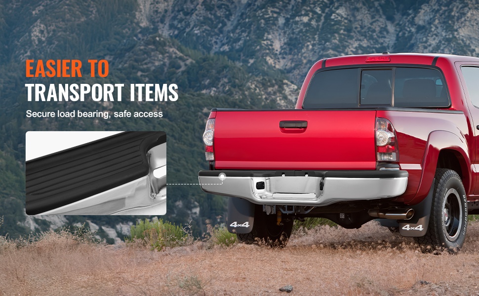 Liukastumista estävä astinlevy takapuskurissa