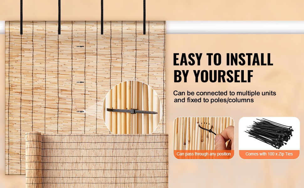 Helppo asennus nippusiteillä