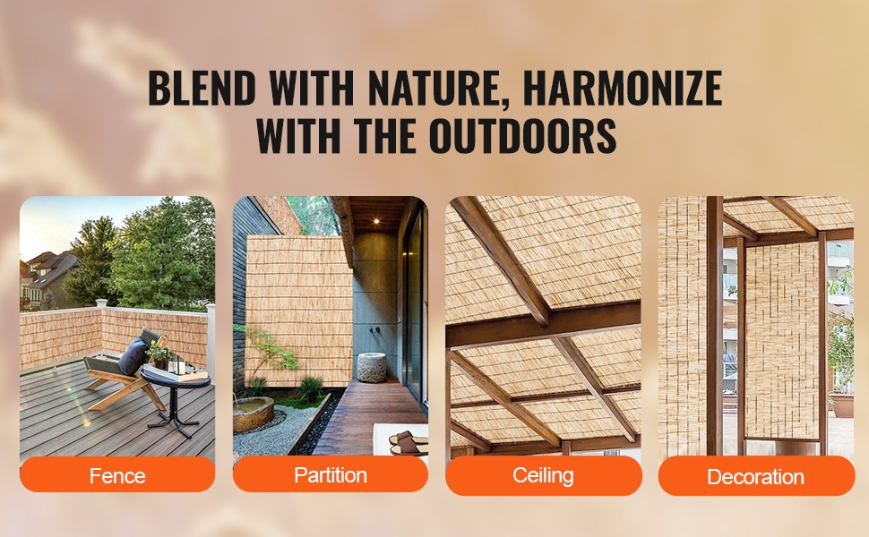 Monikäyttöinen kaisla-aita sisustamiseen ja tilanjakoon