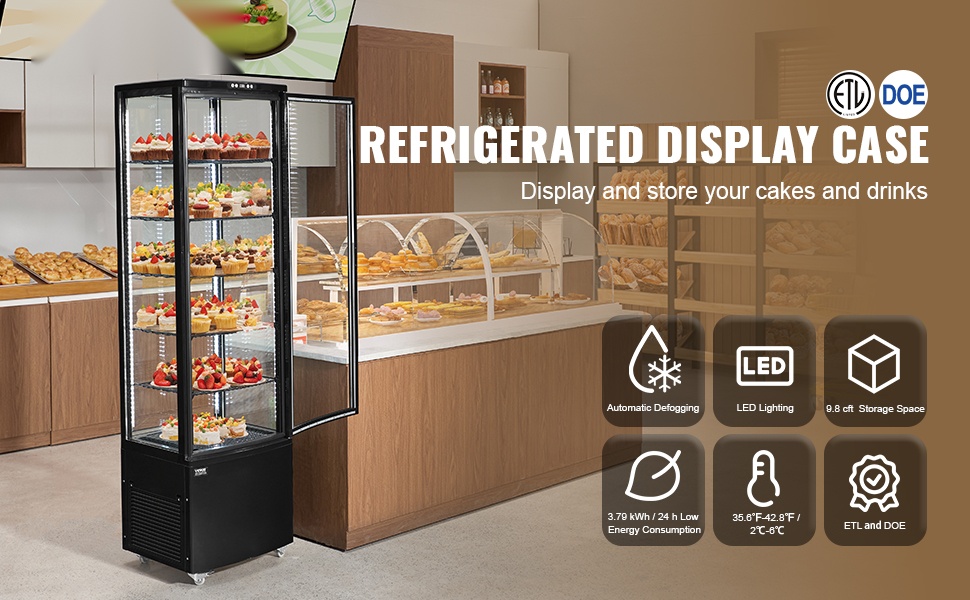 Kylmävitriini etuviistosta