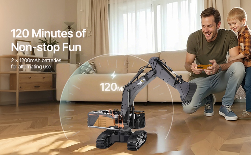 Pitkä akunkesto kahdella 1200mAh akulla