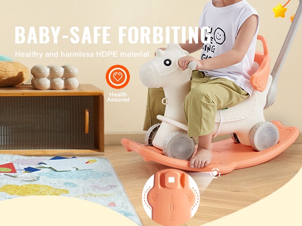 Lapsiturvallinen keinuhevonen