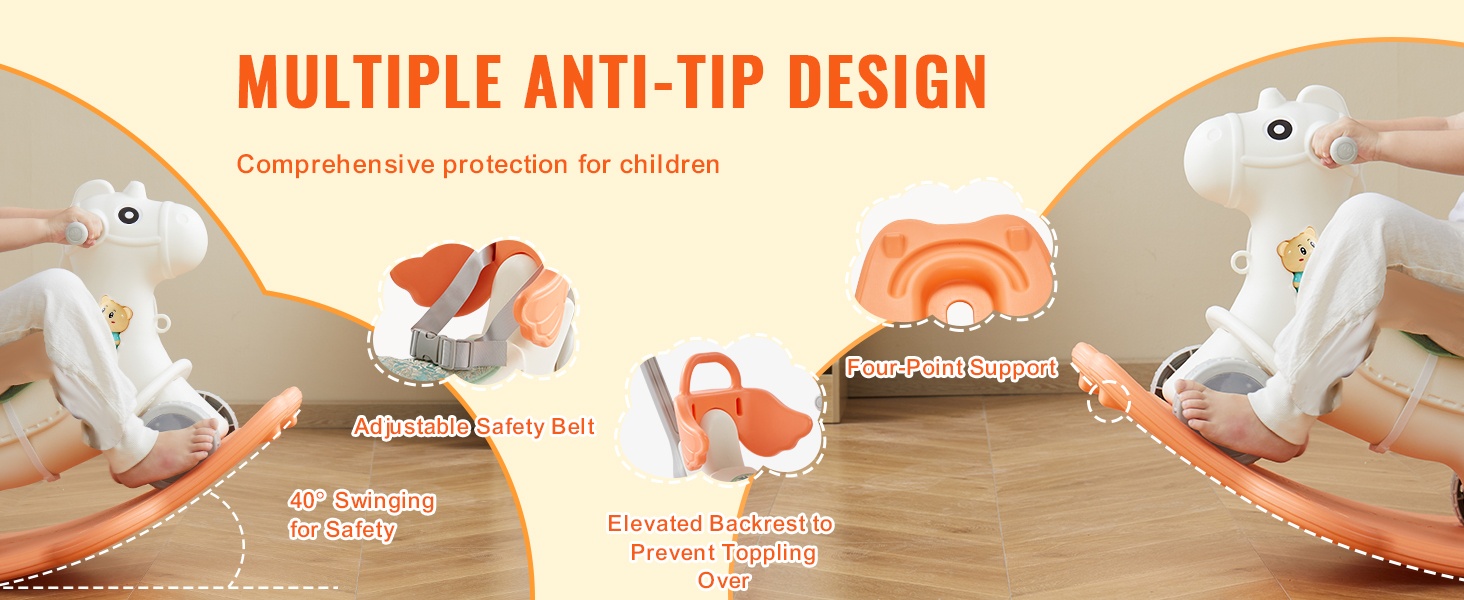 Keinuhevonen 40 asteen keinuntakulmalla