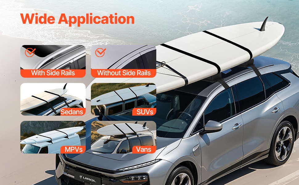 Kattotelinepehmusteet eri ajoneuvotyypeille