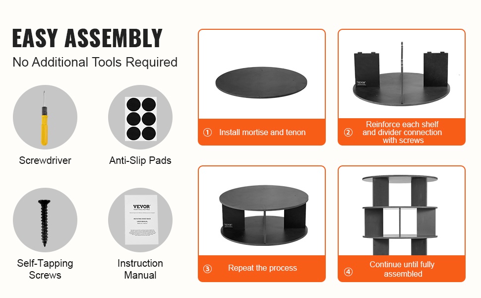 Helposti koottava kenkähylly liukuestejaloilla