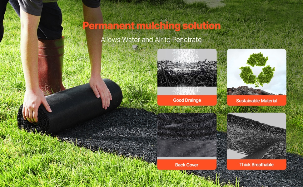 Hengittävä kumimultamatto kasveille