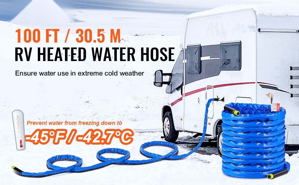 Lämmitettävä vesiletku asuntoautolle