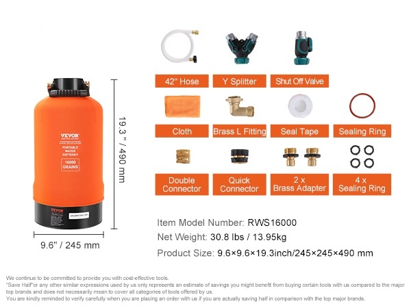 Kompakti ja helposti mukana kulkeva vedenpehmennin