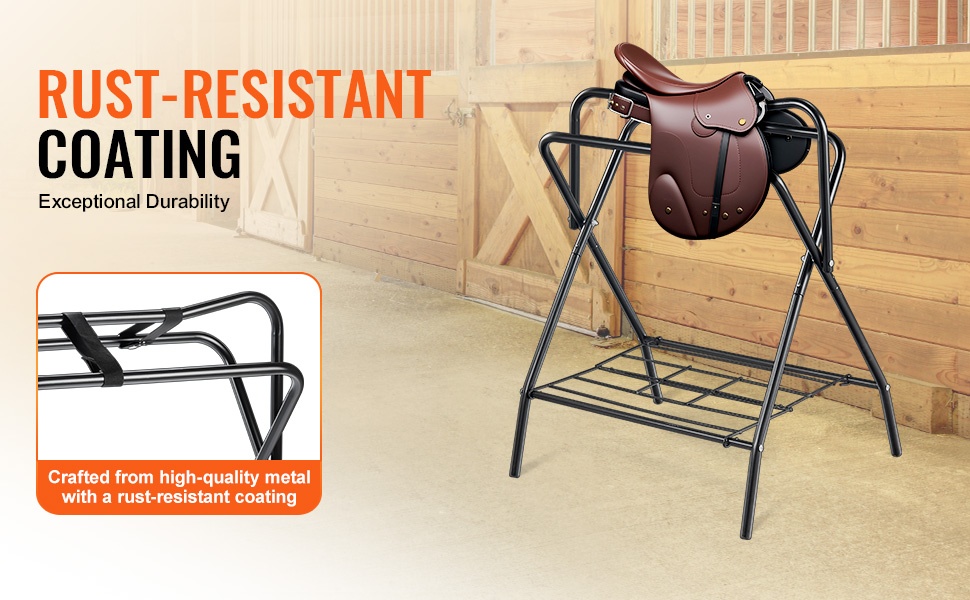 Ruosteenkestävä satulateline