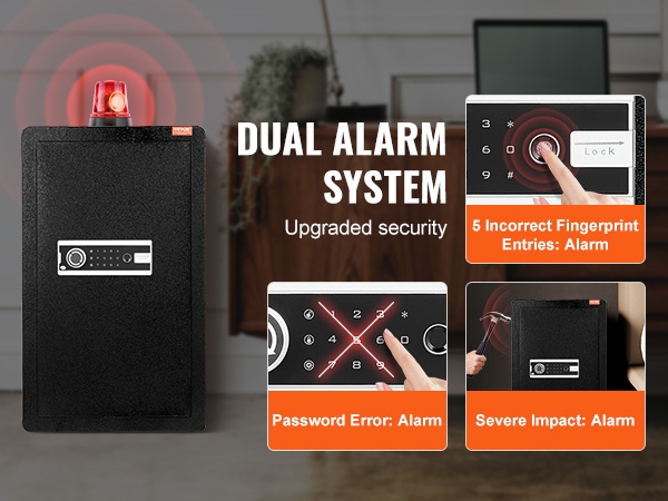 Turvakaapin sisätila ja LED-valaistus