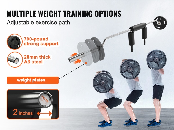 Levypainojen kiinnitys turvakyykky­tankoon