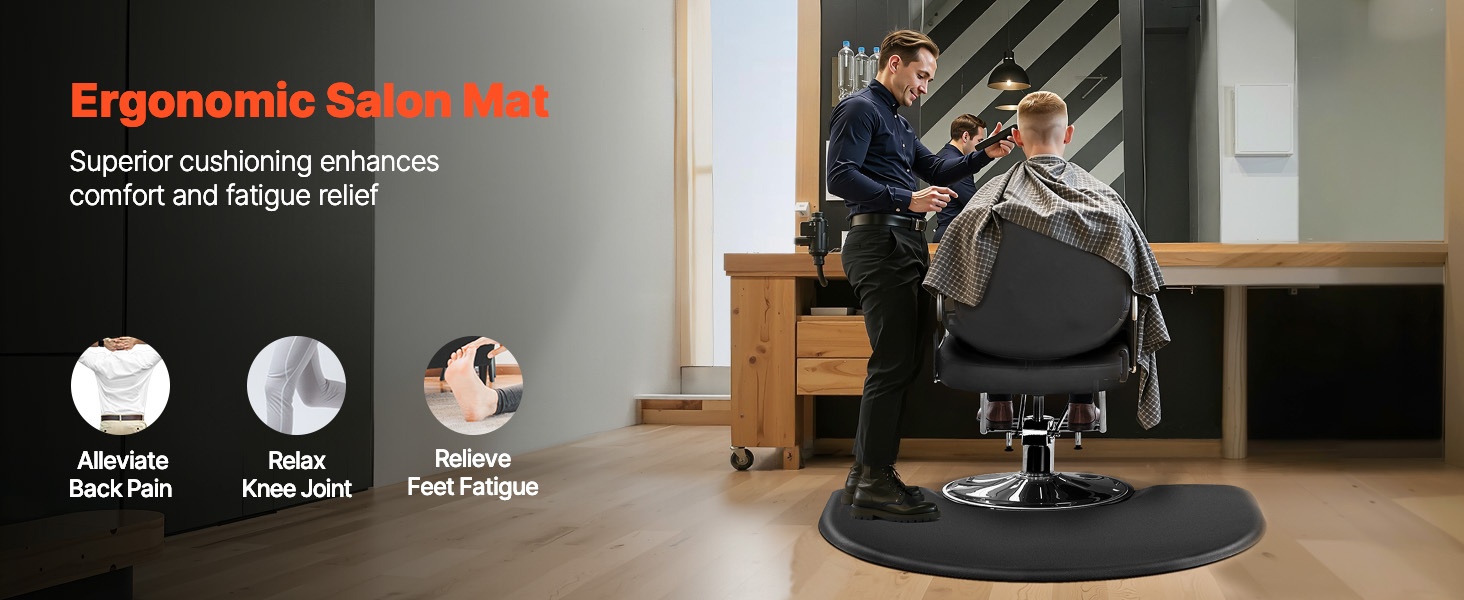 Kampaamomatto kampaamotuolin ympärillä