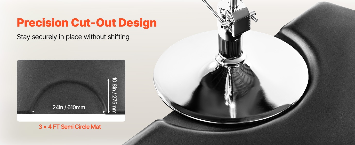 Suuri suorakulmainen työalue matossa