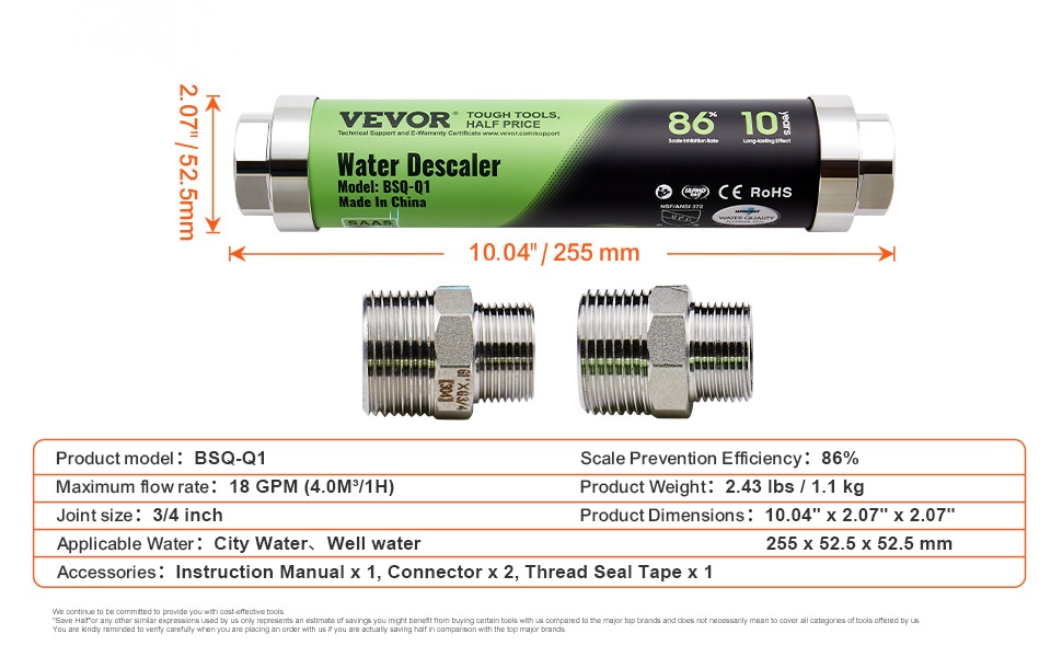 Elektroninen vedenpehmennin, asennus päävesilinjaan