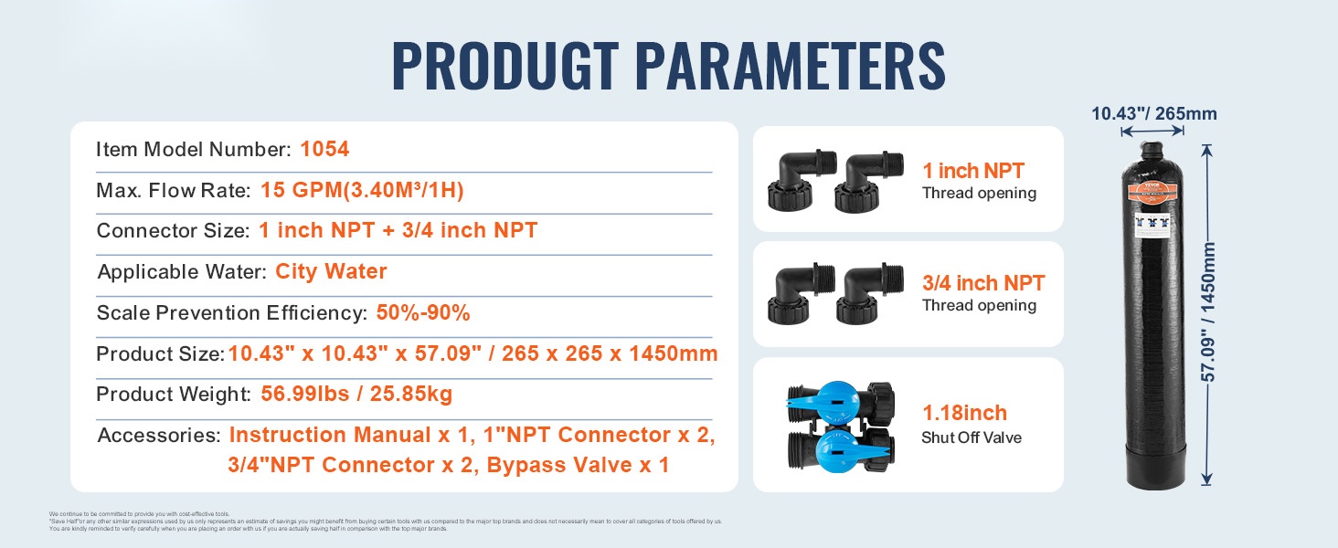 Kalkinpoistajan mitat ja rakenne