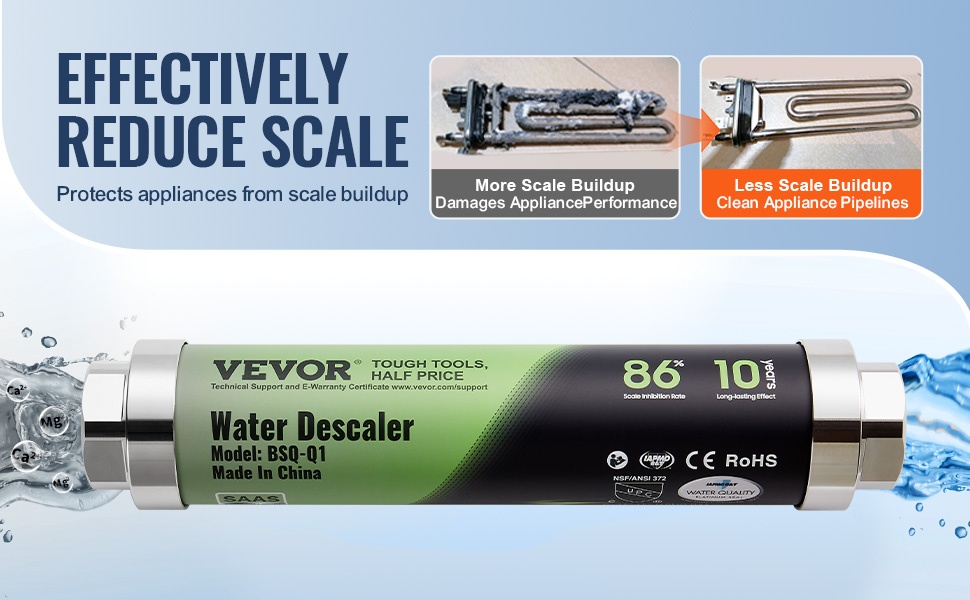 Kalkilta suojatut kodinkoneet ja putkisto