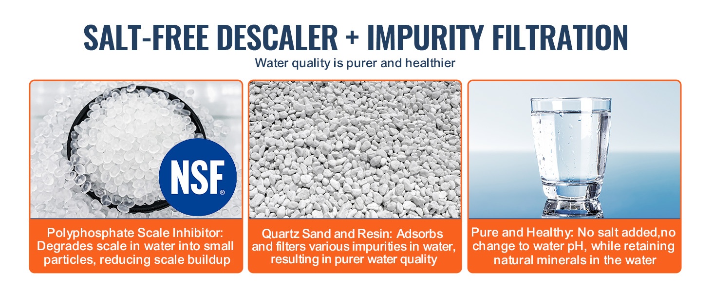 Polyfosfaatti, kvartsihiekka ja hartsi