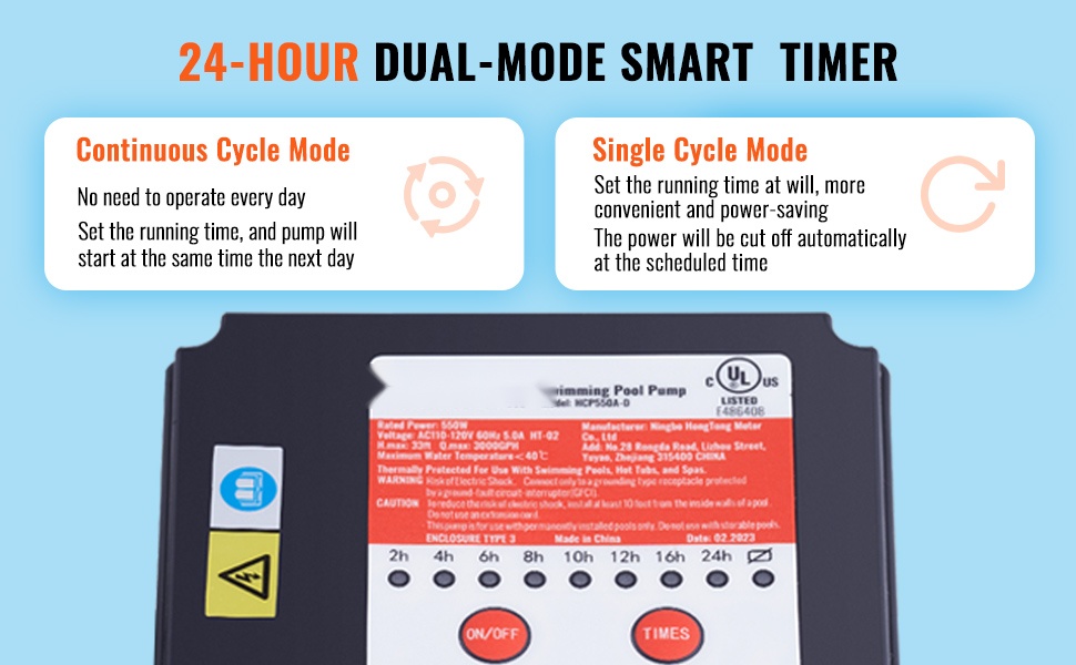 Ajastimella varustettu hiekkasuodatinpumppu